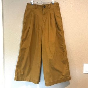 Madewell Pleated Wide-Leg Pants in Weathered Olive